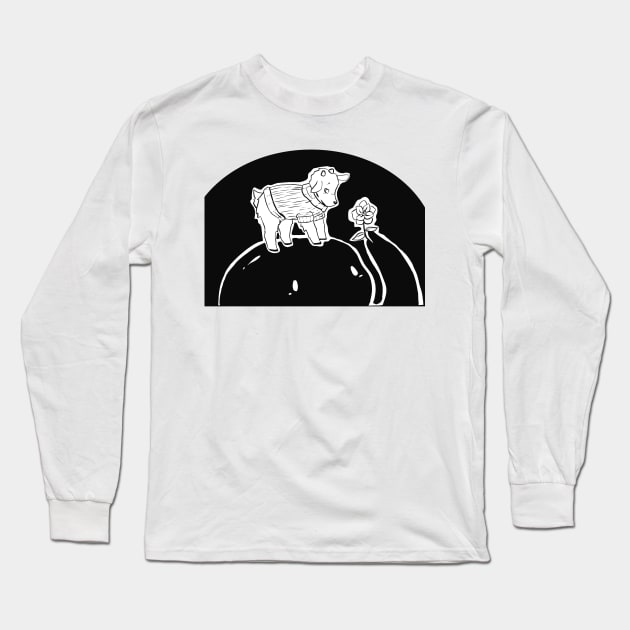 Goat Long Sleeve T-Shirt by Dumplynn's Doodles